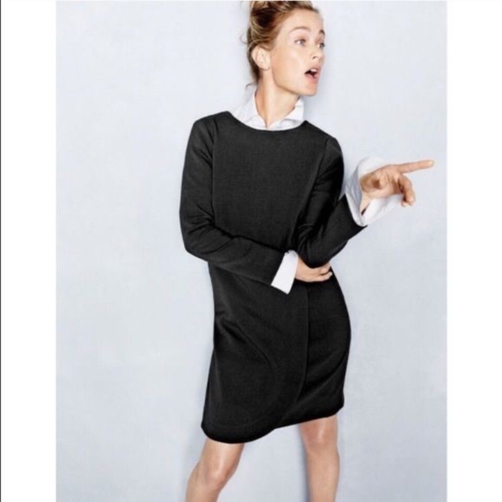 J Crew Jules Dress Black Wool
